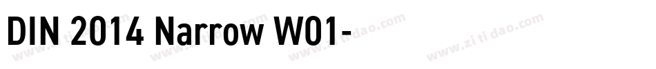 DIN 2014 Narrow W01字体转换